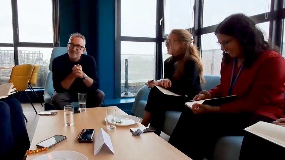 MET programme journalists interviewing Mediahuis Ireland CEO Peter Vandermeersch