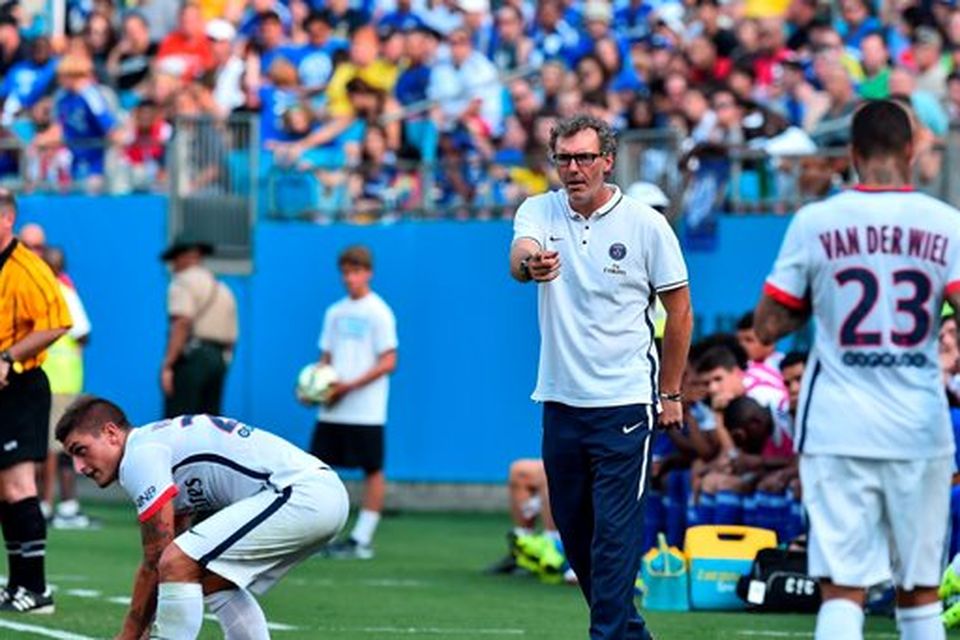 Paris Saint-Germain's coach Laurent Blanc