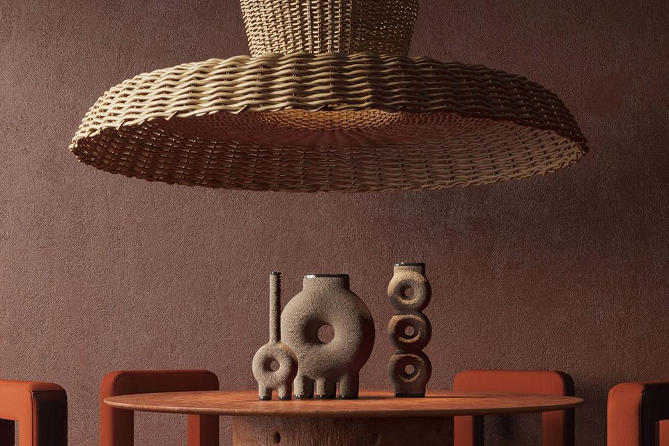 Furniture and Strikha pendant lamp from Faina Design