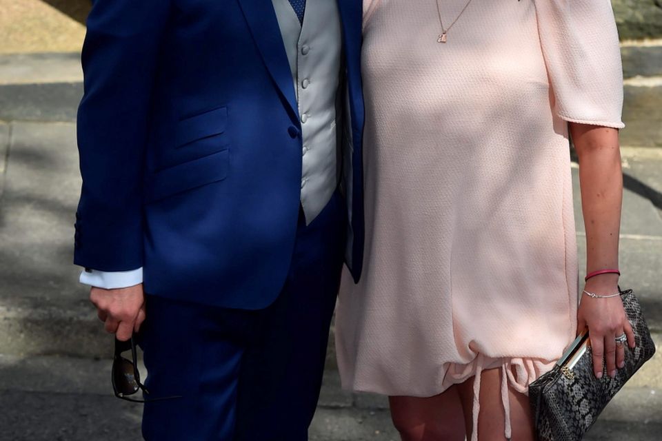 Ant McPartlin and wife Lisa Armstrong after the wedding of Declan Donnelly and Ali Astall, at St Michael's Church, Elswick, Newcastle Owen Humphreys/PA Wire