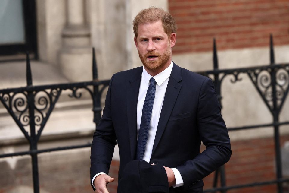 Prince Harry leaving the London High Court yesterday. Photo: Henry Nicholls/ Reuters