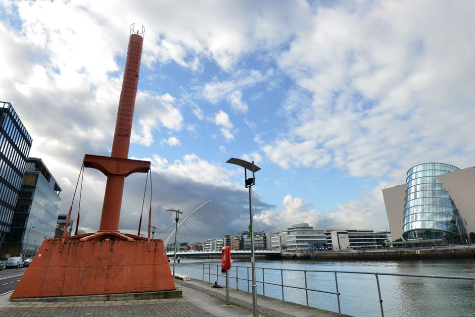 Diving Bell, Dublin Docklands. The device is being refurbished as a tourist attraction for 2015.