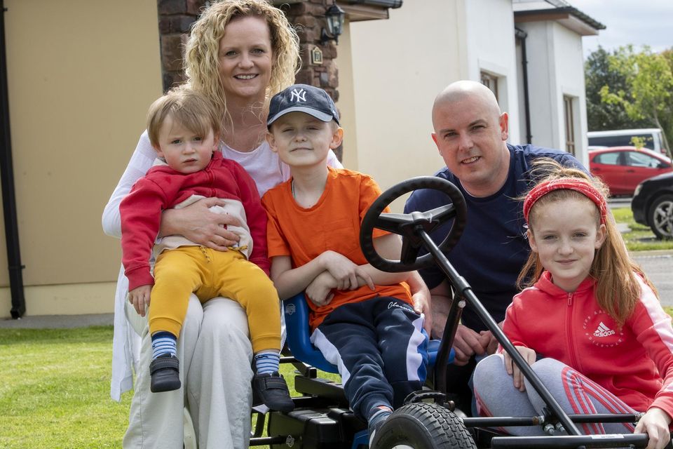 Maeve Fitzgerald and Seamus Beasley with their children Julia, Padraig and Jack. Photo: Domnick Walsh