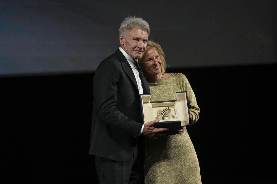 Harrison Ford paid tribute to his wife for supporting his ‘passion and dreams’ (Daniel Cole/AP)