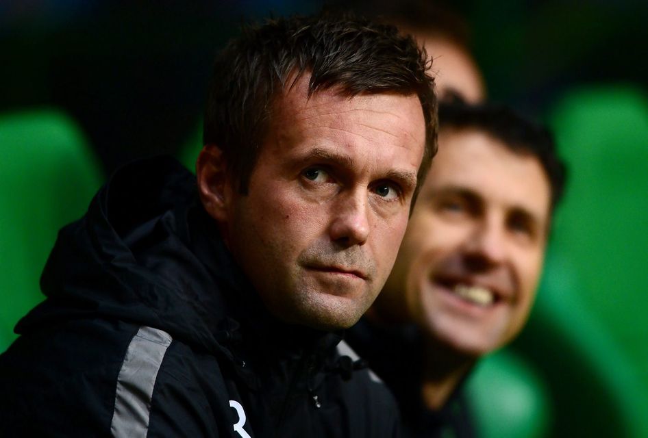 Celtic Manager Ronny Deila watches on during the UEFA Europa League group D match between Celtic FC and FC Astra Giurgiu at Celtic Park