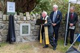 thumbnail: Canon Tom Hever blessing the Sligo Noble Six memorial.