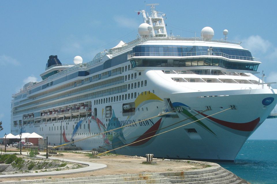 The Norwegian Dawn cruise ship docked in Bermuda. Photo: Deposit