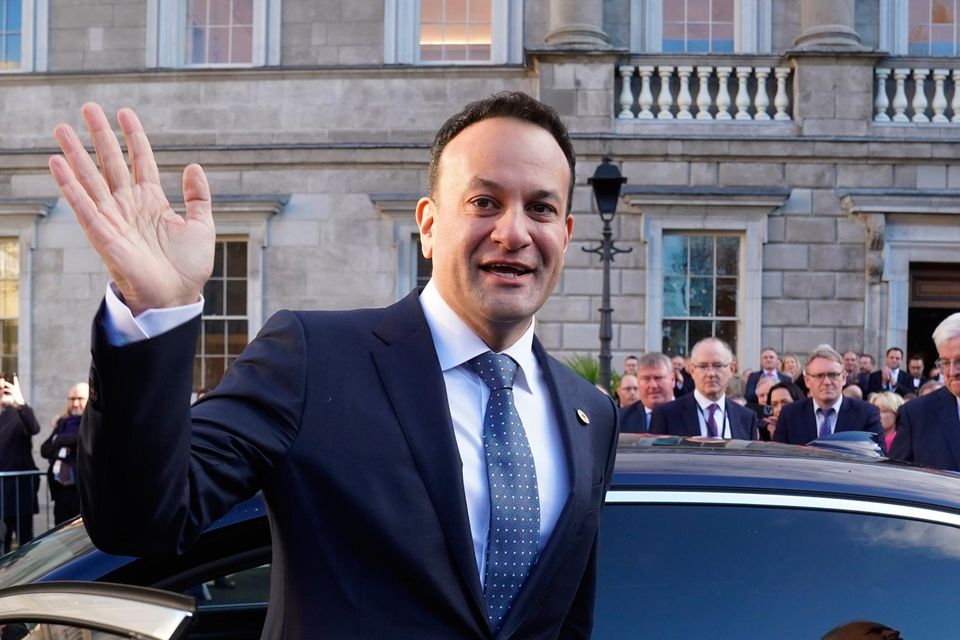 Taoiseach Leo Varadkar praised the top sellers of fund-raising Fine Gael Superdraw tickets. Photo: Brian Lawless/PA