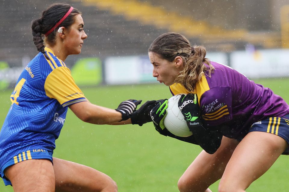 Aisling Halligan, seen here up against Longford's Elle Lynn, was the victim of a harsh sin-binning.