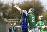 thumbnail: Rory Corrigan of Western Gaels comes under pressure during the IHL game against Arklow Rocks. 