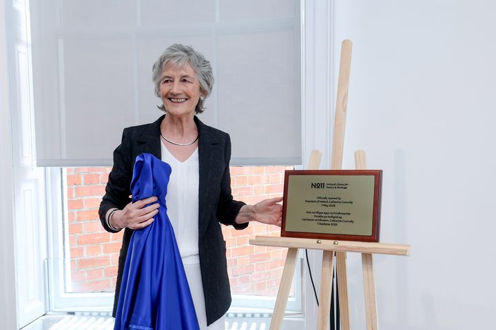 President Catherine Connolly welcomes opening of new home of Irish poetry at time ‘cultural spaces are under severe pressure’