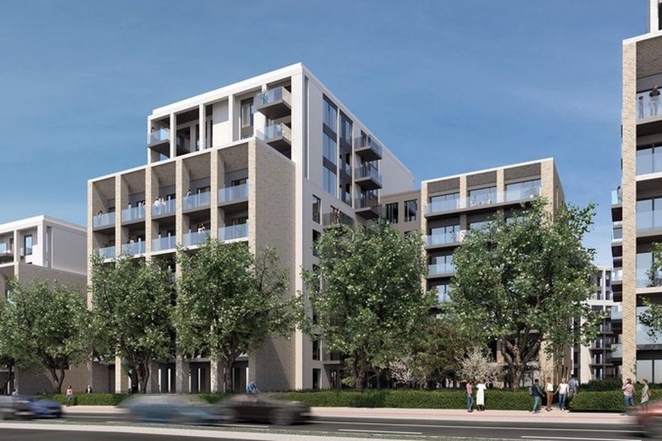 Artist's impression of a previous plan by Cairn Homes for the former RTÉ lands at Montrose which included 614 homes.