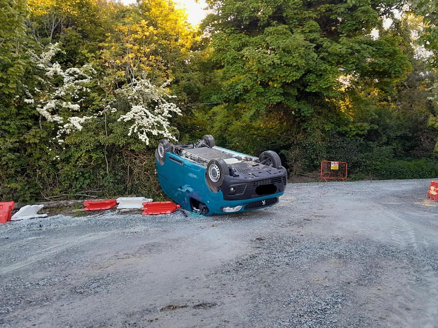 The site of the vandalism in Celbridge.