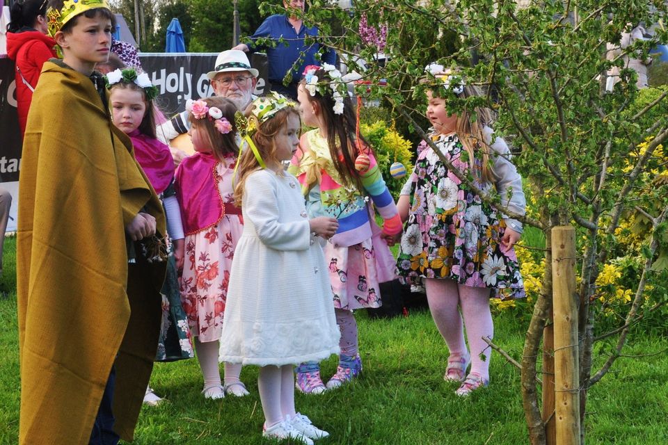 Children from Ballindaggin NS taking part in the May Bush Festival in 2023. 