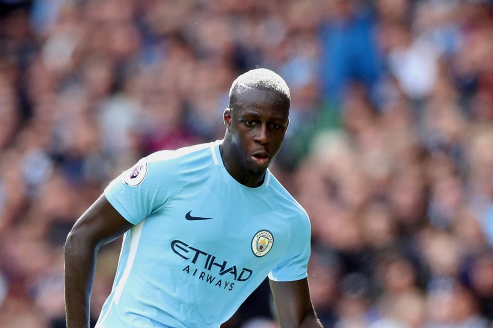Manchester City's Benjamin Mendy could be out for a while with a knee injury