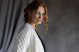 thumbnail: 'Grá mo chroí ' Aran cashmere cardigan in 100pc cashmere, made to order, €1,450 over the 'Bailith'dress in black, €795,  from the new CÚPLA range, available from madigancashmere.com