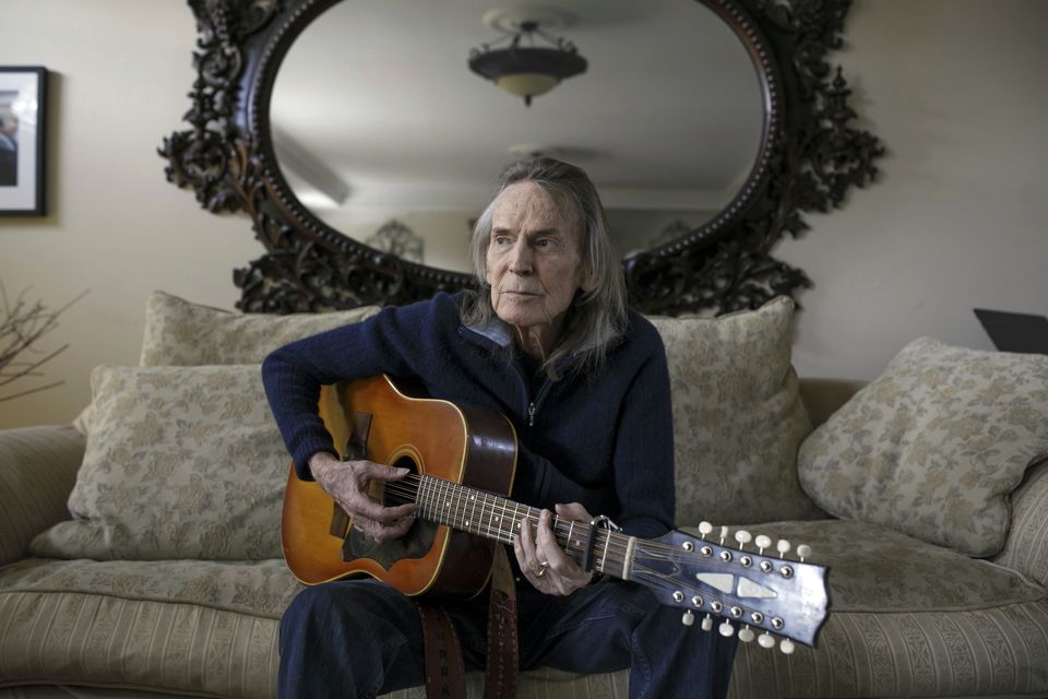 Canadian musician Gordon Lightfoot poses for a photo in his Toronto home on April 25 2019 (Cole Burston/The Canadian Press/AP)