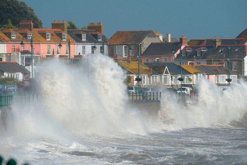 Extremes: Waves hit the shore during Storm Ophelia last year.
Photo: PA
