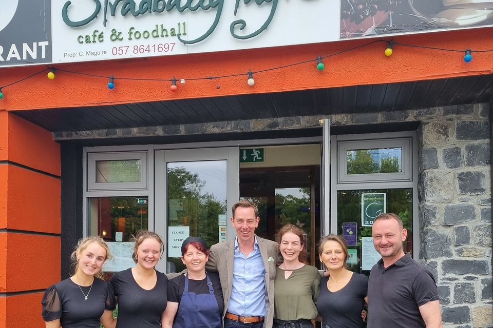 Ryan Tubridy at Stradbally Fayre Café and Foodhouse this week. Photo: Stradbally Fayre Café and Foodhouse/Facebook