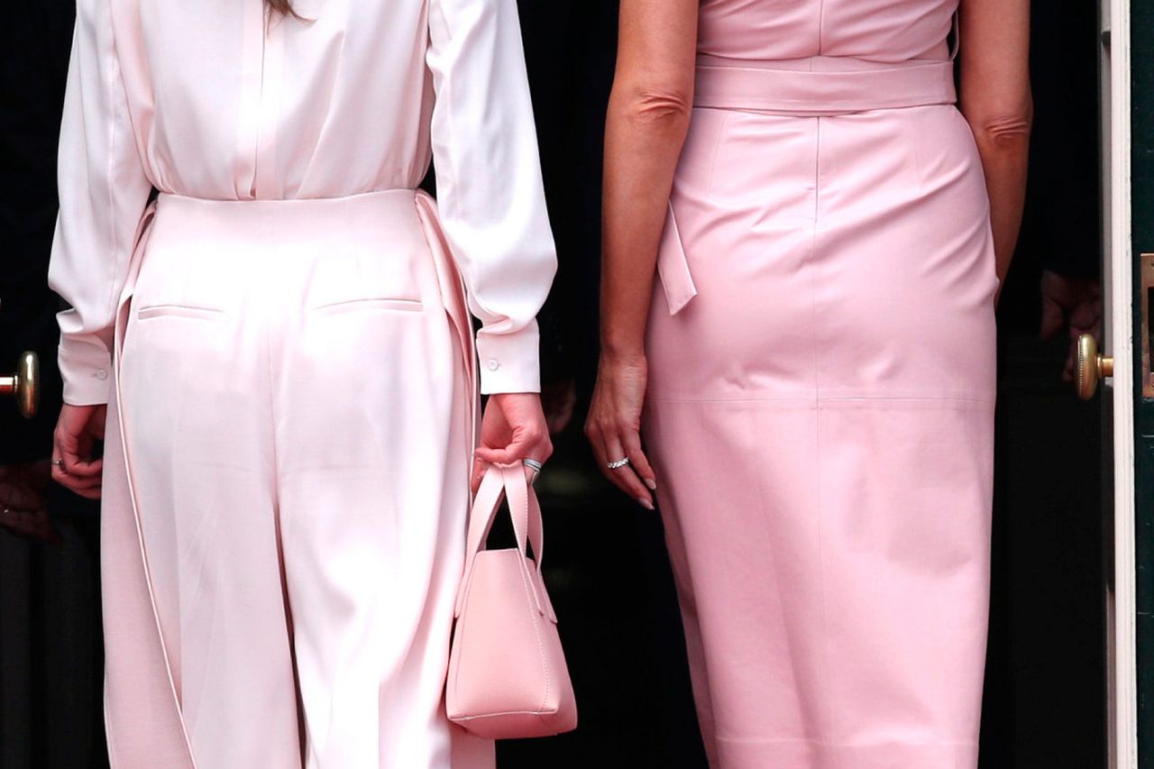 Jordans Queen Rania Stuns In Blush Pink As She Matches Melania Trump In White House Visit