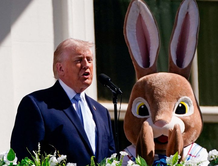 Donald Trump boasts about US military’s successes while?hosting children’s Easter egg hunt