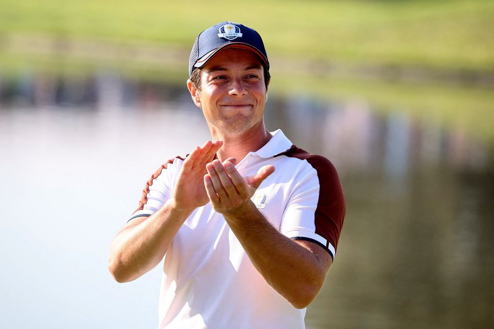 Viktor Hovland is on top form on Day Two of the Ryder Cup.