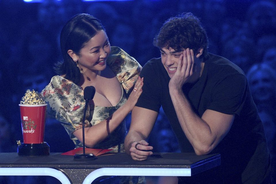 Noah Centineo thanked co-star Lana Condor for her ‘lips’ as they won best kiss at the MTV Movie and TV Awards (Chris Pizzello/Invision/AP)