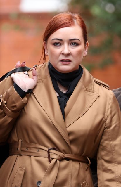 Claire Crowley, sister of the late Gary Crowley, pictured leaving Dublin District Coroner's Court after the inquest into her brother's death. Photo: Collins