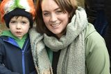 thumbnail: Melanie and Tadhg Levingstone enjoyed the St Patrick's Day parade in Carnew. Pic: Jim Campbell