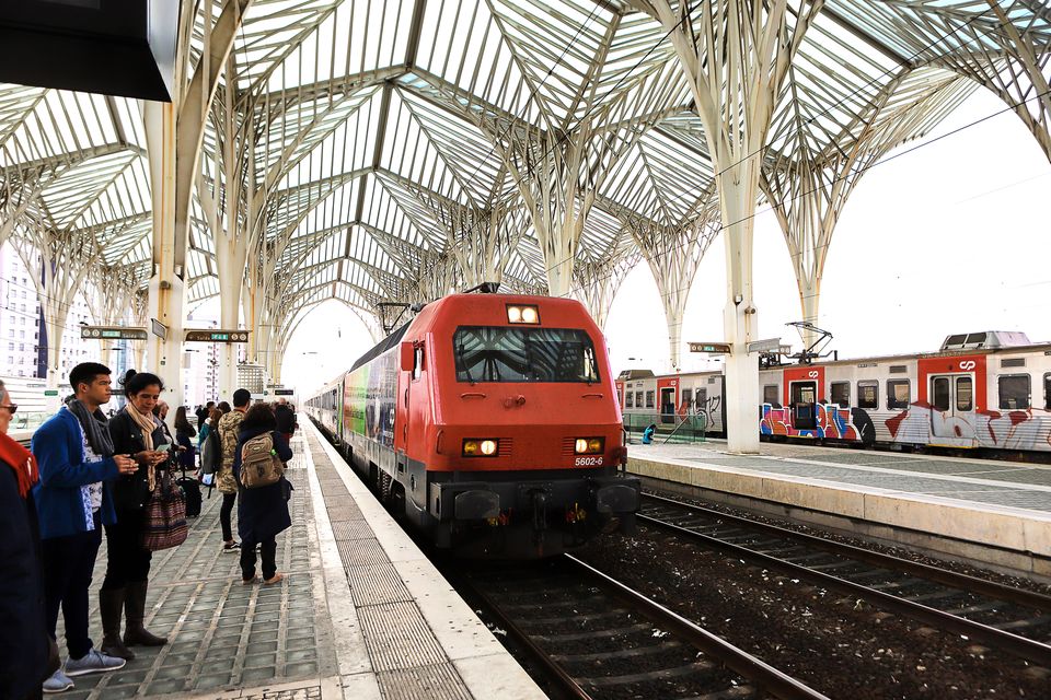A train arrives at Lisbon's Gare do Oriente. photo: Deposit