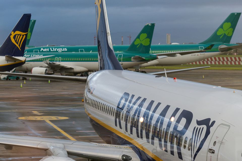 Ryanair flight abandoned and passengers evacuated after plane catches fire