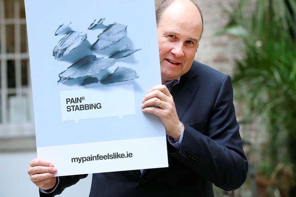 Ivan Yates launches a national campaign aiming to raise awareness of  back pain. Photo: Robbie Reynolds