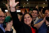 thumbnail: Sinn Fein leader Mary Lou McDonald reacts after she was re-elected during the announcement of voting results. REUTERS/Phil Noble