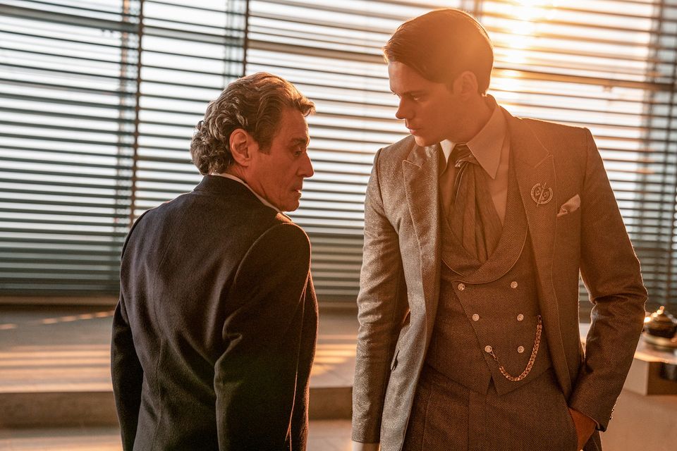 Bill Skarsgård (right) plays a Bond-like villain in John Wick: Chapter 4. Photo: Murray Close