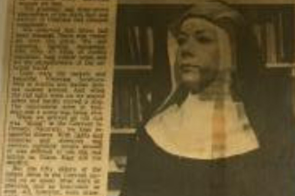 How The Corkman reported on the production of ‘In The House of Brede’. Picture: Courtesy of Marian Hughes (Nee Hickey)