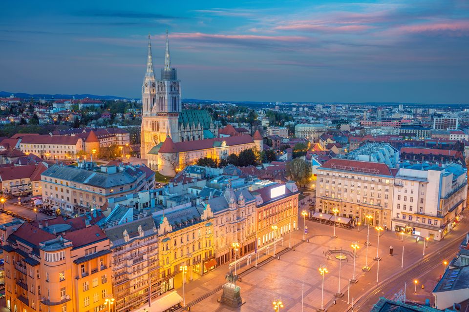 Zagreb during blue hour
