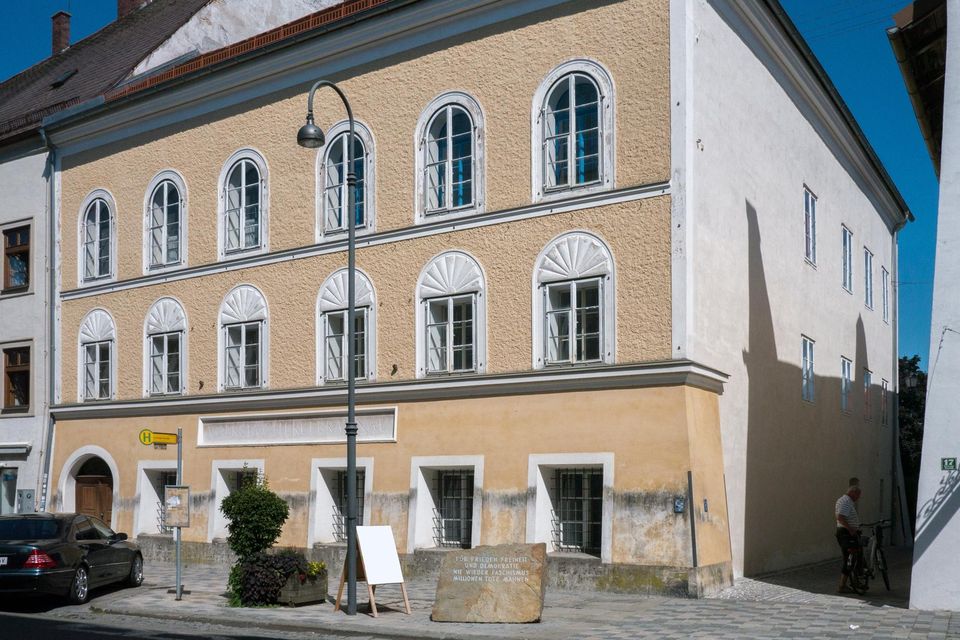 The house in Braunau am Inn, Austria, where Adolf Hitler was born