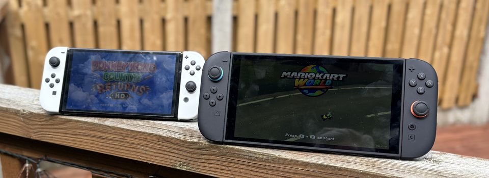 OLED Switch (left) versus Switch 2