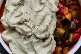 thumbnail: Spoon the cauliflower topping bake over the ratatouille