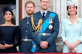 thumbnail: (L-R) Meghan, Duchess of Sussex, Prince Harry, Duke of Sussex, Prince William, Duke of Cambridge and Catherine, Duchess of Cambridge watch the RAF flypast on the balcony of Buckingham Palace, as members of the Royal Family attend events to mark the centenary of the RAF on July 10, 2018 in London, England. (Photo by Chris Jackson/Chris Jackson/Getty Images)  (Photo by Chris Jackson/Getty Images)