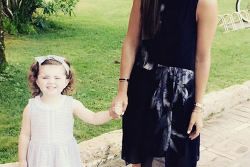 Robbie Brady's girlfriend Kerrie Harris with daughter Halle