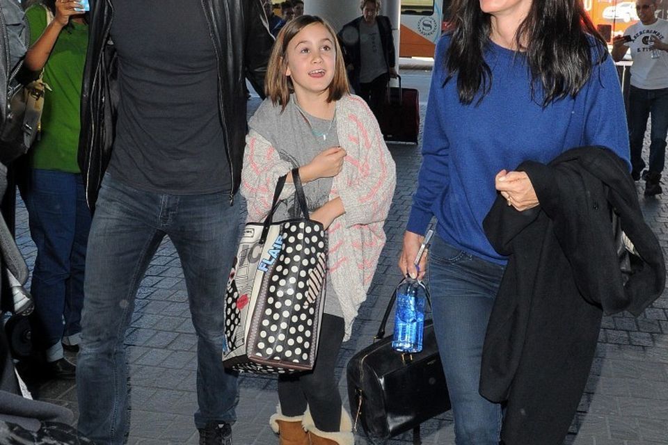 Courteney Cox with Johnny McDaid and daughter Coco Arquette