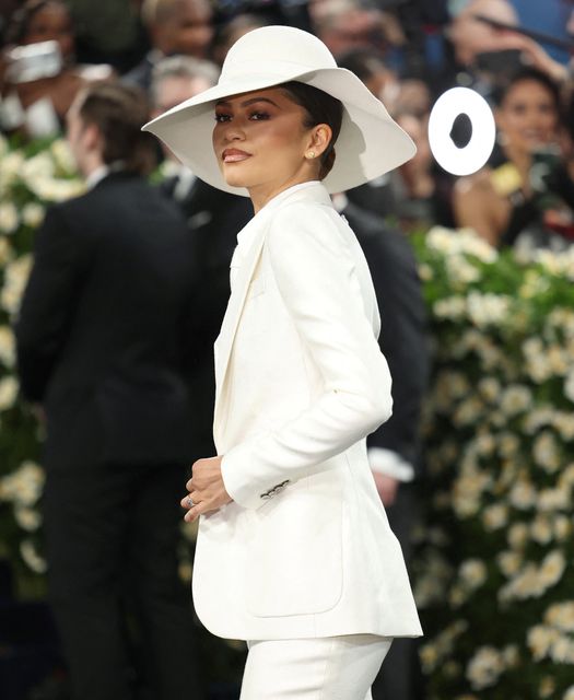 Zendaya poses during the Met Gala, an annual fundraising gala held for the benefit of the Metropolitan Museum of Art's Costume Institute with this year's theme 'Superfine: Tailoring Black Style,' in New York City, New York, U.S., May 5, 2025. REUTERS/Mario Anzuoni