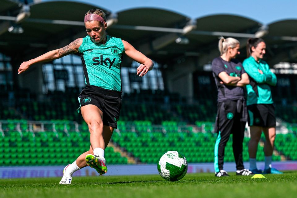 Denise O’Sullivan during a Republic of Ireland training session at Tallaght Stadium. Photo: Stephen McCarthy/Sportsfile