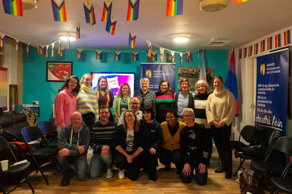 Participants at the Gaisce LikeMinded Allies LGBTQ+ event in LINC Cork in October 2023.