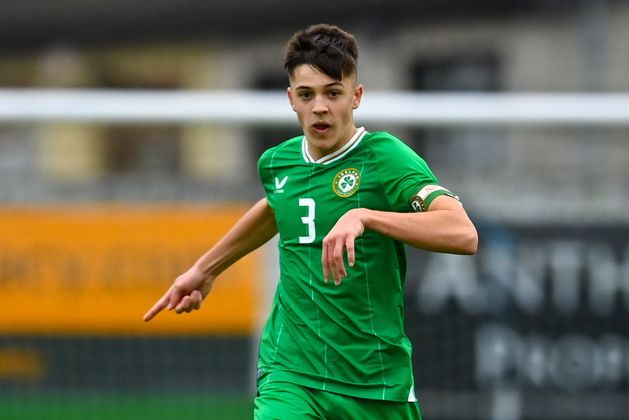 Oisín McDonagh in action with Republic of Ireland Under-16 side
