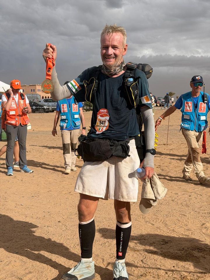 ‘The batteries in my head torch start to expire. I’m now at 85km, I’m 17 hours on the road… one foot in front of the other’