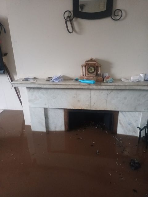 Maria Murphy's house in Midleton, Co Cork, which was flooded during Storm Babet