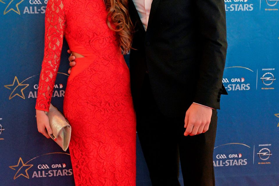 Mayo footballer Aidan O'Shea and Sarah Rowe at the GAA GPA All-Star Awards