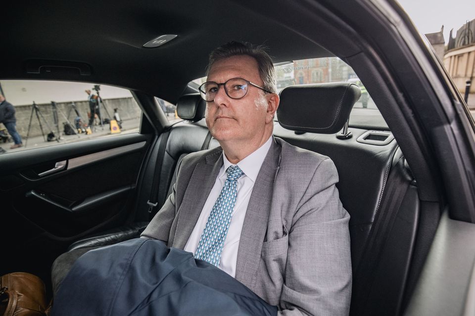 Jeffrey Donaldson arriving at Newry Courthouse in April (Pic: Kevin Scott)